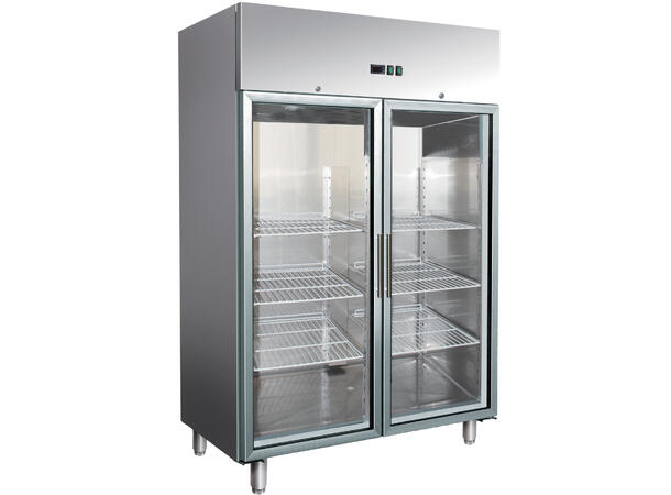 Kjøleskap 1400 liter Dobbelt med glassdører