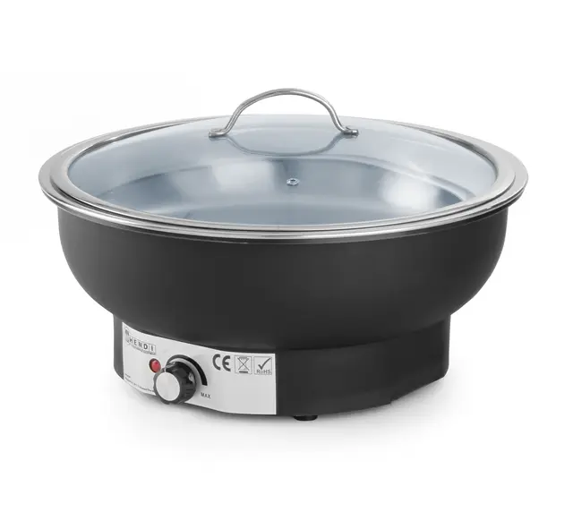 Chafing dish elektrisk, rund Tesino 6,8 liter 