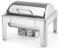 Chafing dish med hengslet lokk, blank 2/3 GN