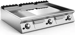 Gassflatgrill 1/3 Rillet Chrome, 3 stekesoner