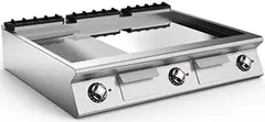 Flatgrill 1/3 Rillet Chrome, 3 stekesoner