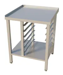 Stativ for ovner med rack for 60x40 cm LxDxH: 72x72x96 cm